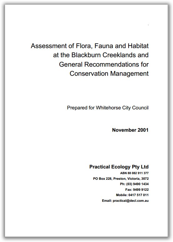 practical ecology report cover