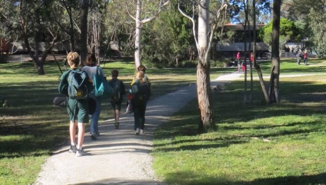 blacks walk path in use