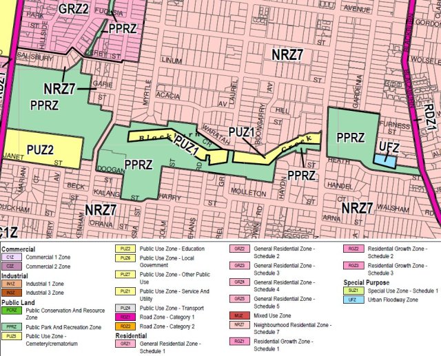 creeklands park zones