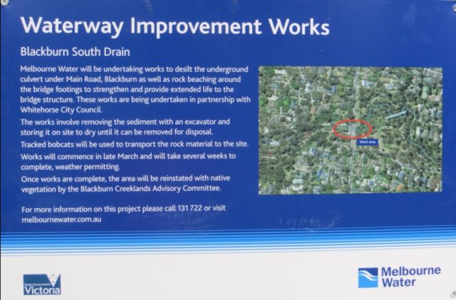 Melbourne water sign