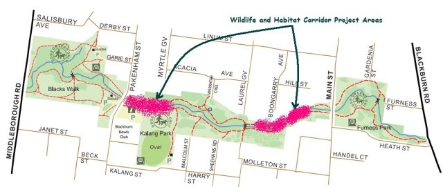 corridor project areas