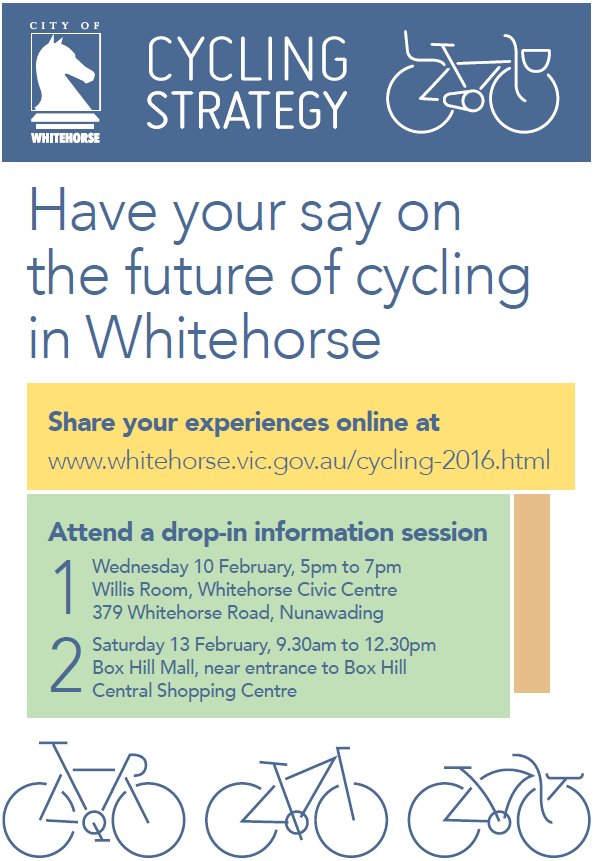 whitehorse cycling strategy poster